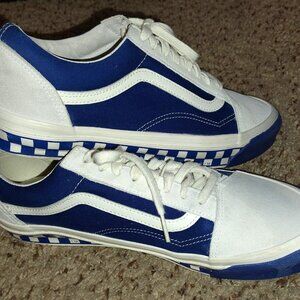 Vans - Blue and White Checkered - Size 11 -Like New Condition